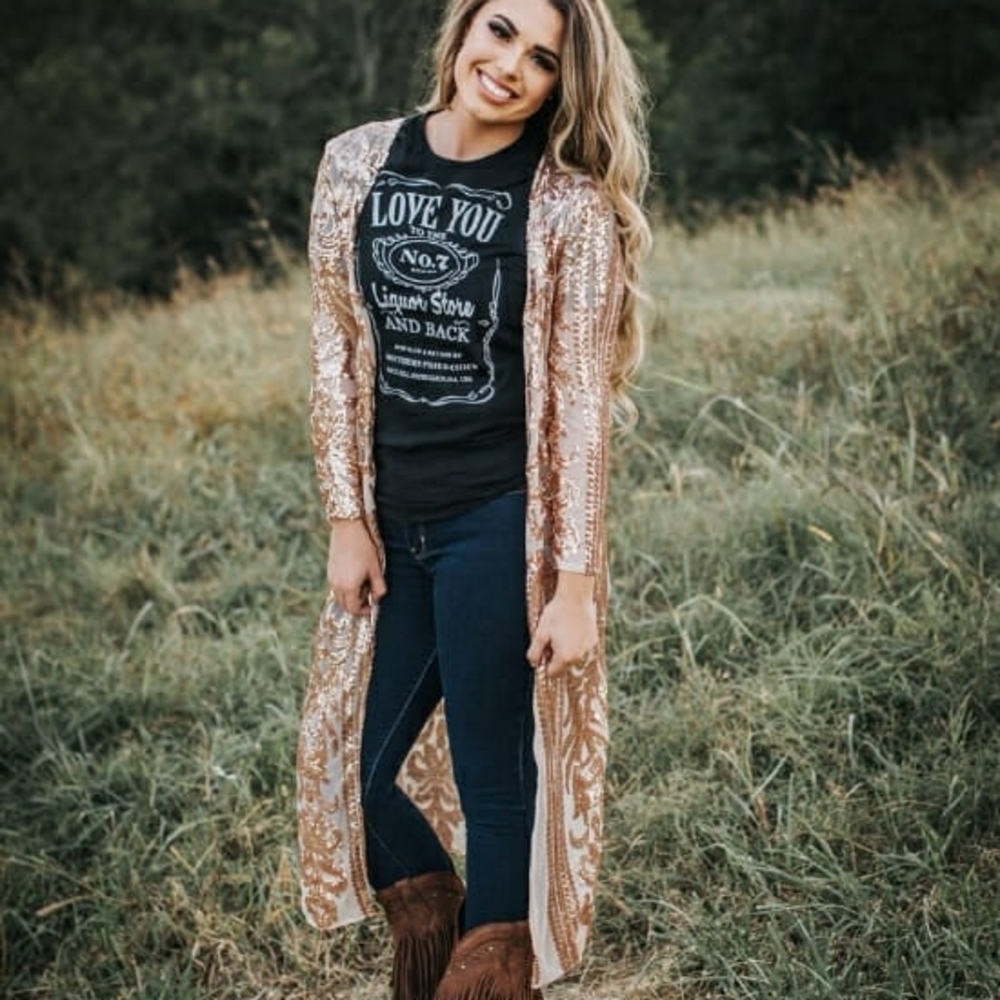 Sequin Southern Fried Chics Duster